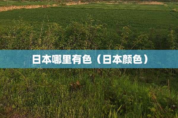 日本哪里有色（日本颜色）