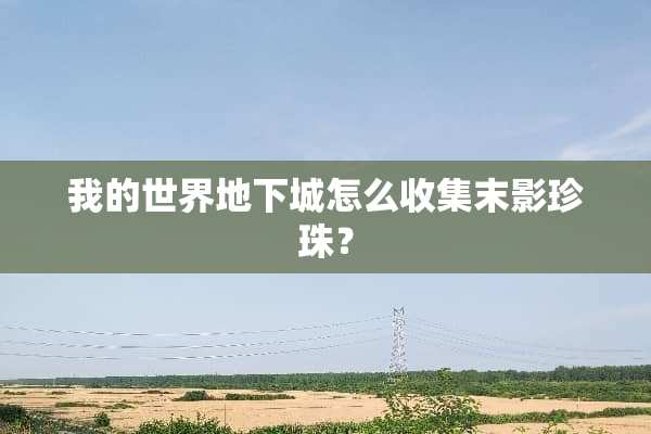 我的世界**城怎么收集末影珍珠？