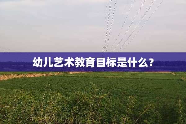 幼儿艺术教育目标是什么？