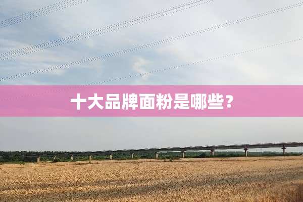 十大品牌面粉是哪些？
