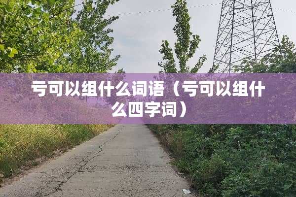 亏可以组什么词语（亏可以组什么四字词）