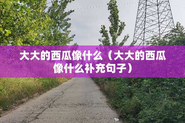 大大的西瓜像什么（大大的西瓜像什么补充句子）