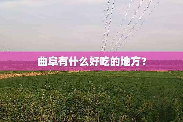 曲阜有什么好吃的地方？