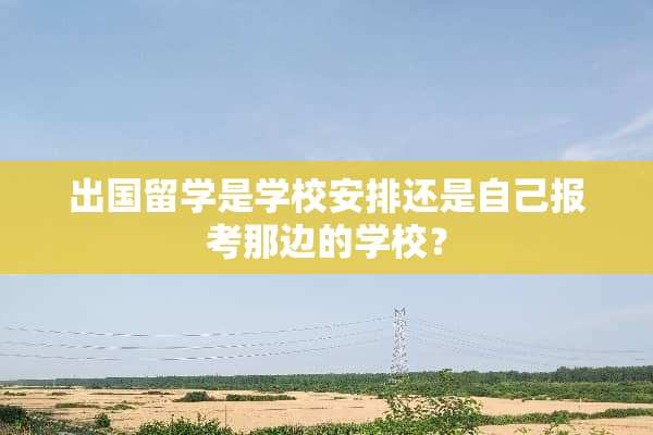 出国留学是学校安排还是自己报考那边的学校？