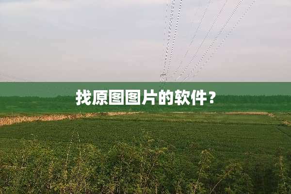找原图图片的软件？