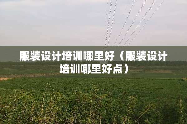 服装设计培训哪里好（服装设计培训哪里好点）