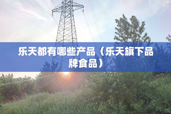 乐天都有哪些产品（乐天旗下品牌食品）