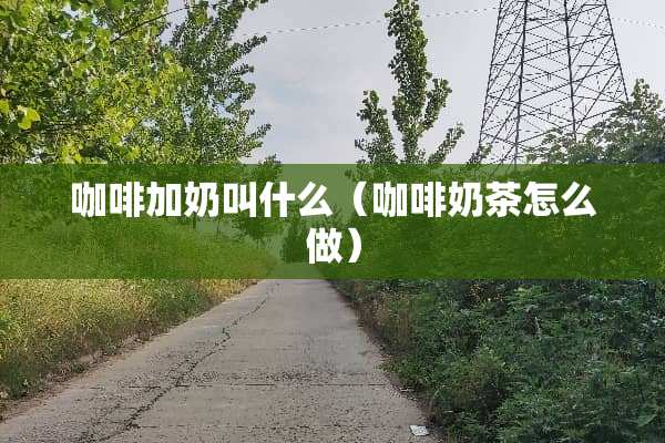 咖啡加奶叫什么（咖啡奶茶怎么做）