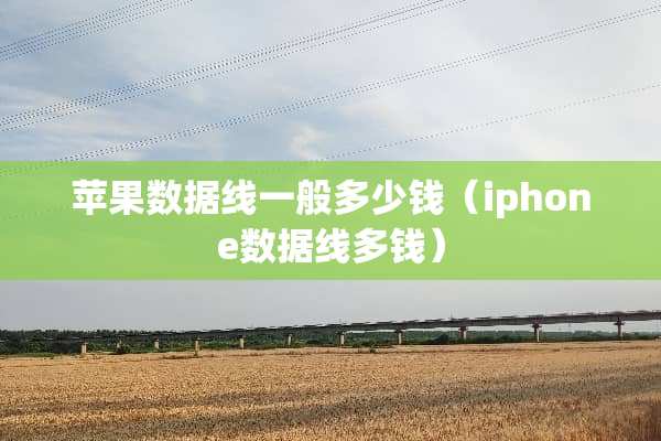 苹果数据线一般多少钱（iphone数据线多钱）