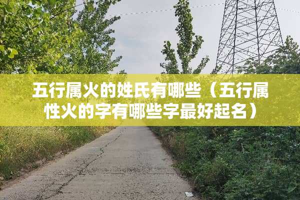 五行属火的姓氏有哪些（五行属性火的字有哪些字最好起名）