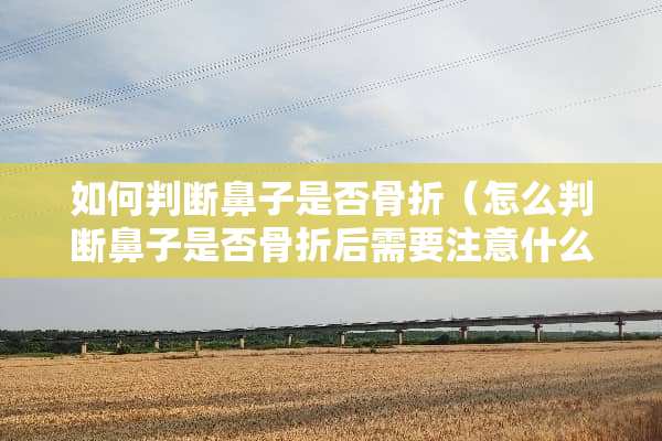 如何判断鼻子是否骨折（怎么判断鼻子是否骨折后需要注意什么）