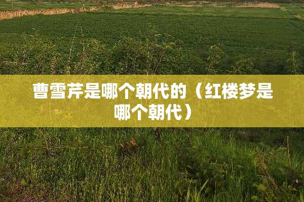 曹雪芹是哪个朝代的（红楼梦是哪个朝代）