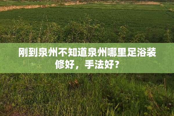 刚到泉州不知道泉州哪里足浴装修好，手法好？