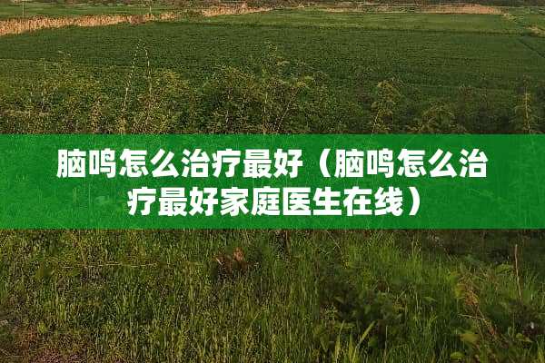脑鸣怎么治疗最好（脑鸣怎么治疗最好家庭医生在线）
