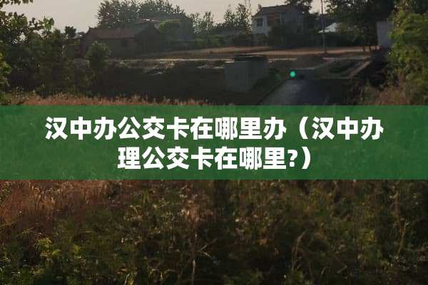 汉中办公交卡在哪里办（汉中办理公交卡在哪里?）