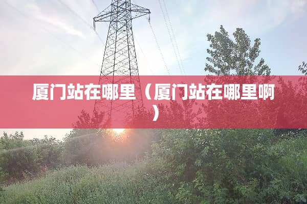 厦门站在哪里（厦门站在哪里啊）