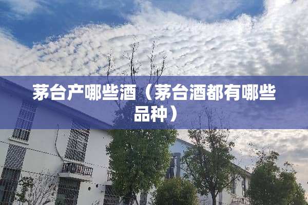 茅台产哪些酒（茅台酒都有哪些品种）
