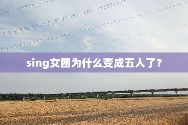sing女团为什么变成五人了？