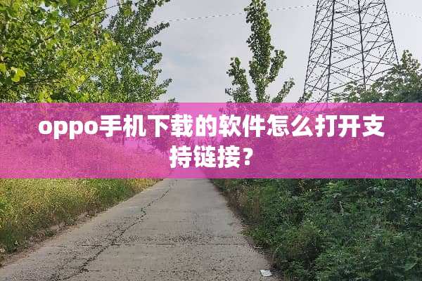 oppo手机下载的软件怎么打开支持链接？
