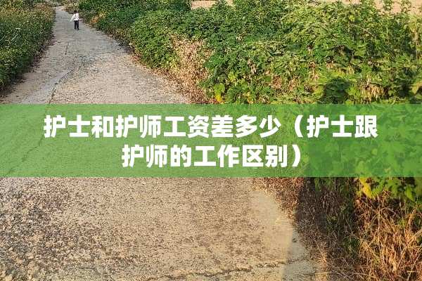 护士和护师工资差多少（护士跟护师的工作区别）