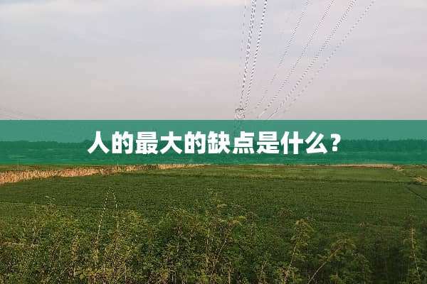 人的最大的缺点是什么？