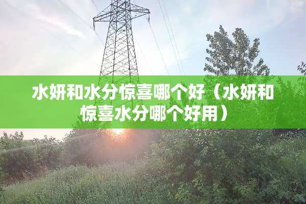 水妍和水分惊喜哪个好（水妍和惊喜水分哪个好用）