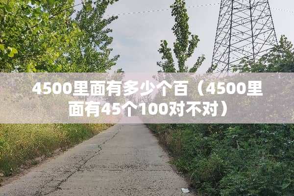 4500里面有多少个百（4500里面有45个100对不对）