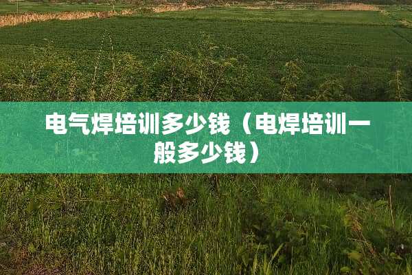 电气焊培训多少钱（电焊培训一般多少钱）