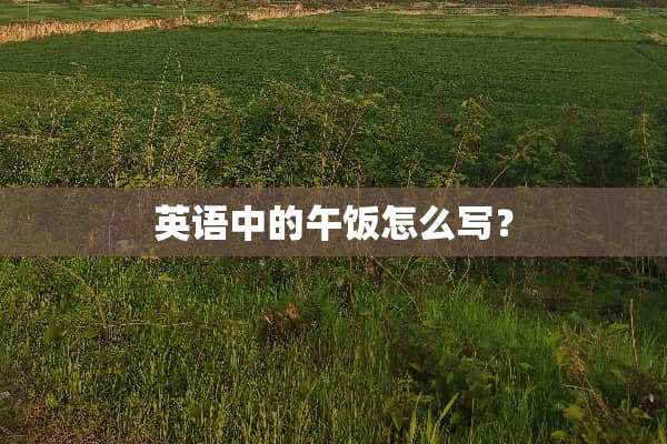 英语中的午饭怎么写？