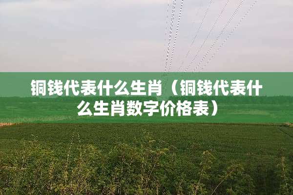 铜钱代表什么生肖（铜钱代表什么生肖数字价格表）