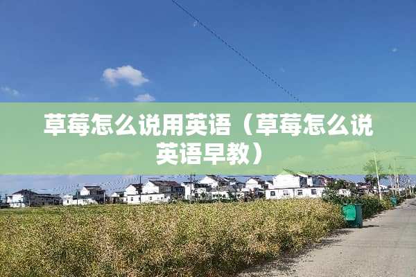 草莓怎么说用英语（草莓怎么说英语早教）