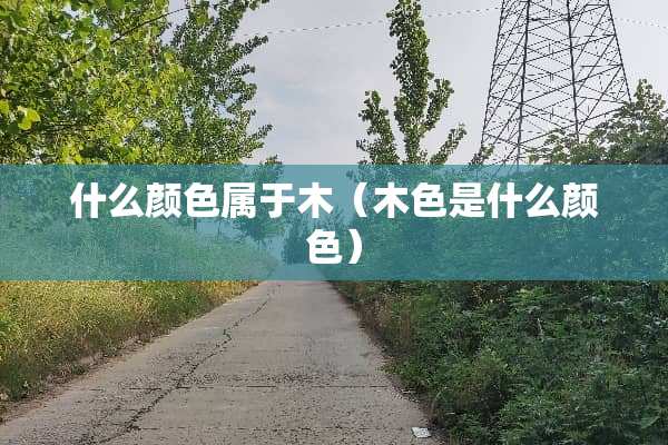 什么颜色属于木（木色是什么颜色）