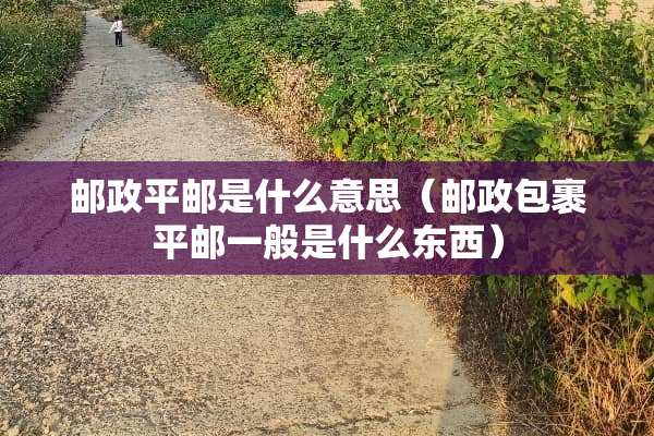 邮政平邮是什么意思（邮政包裹平邮一般是什么东西）