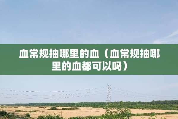 血常规抽哪里的血（血常规抽哪里的血都可以吗）