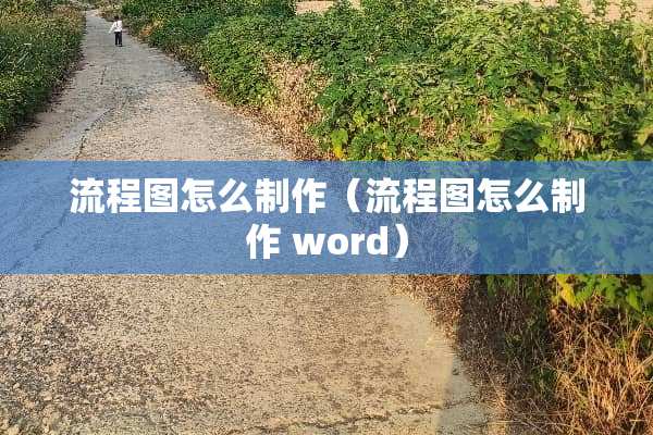 流程图怎么制作（流程图怎么制作 word）