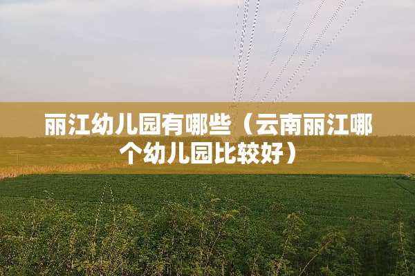 丽江幼儿园有哪些（云南丽江哪个幼儿园比较好）