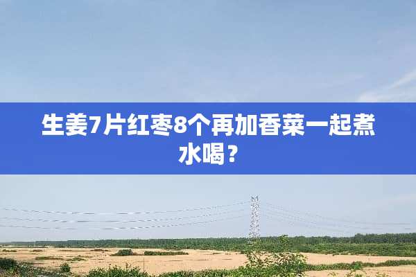生姜7片红枣8个再加香菜一起煮水喝？