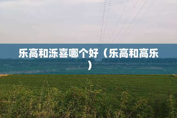 乐高和泺喜哪个好（乐高和高乐）