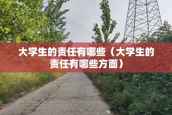 大学生的责任有哪些（大学生的责任有哪些方面）