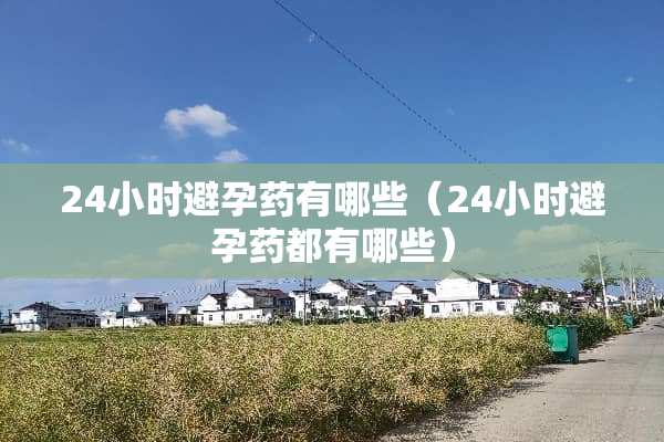 24小时避孕药有哪些（24小时避孕药都有哪些）