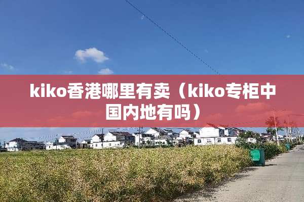 kiko香港哪里有卖（kiko专柜中国内地有吗）