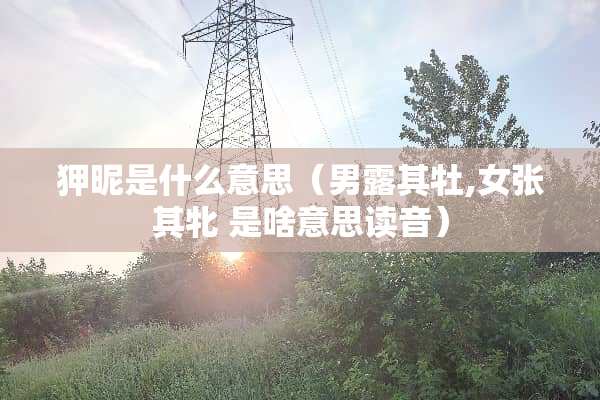 狎昵是什么意思（男露其牡,女张其牝 是啥意思读音）