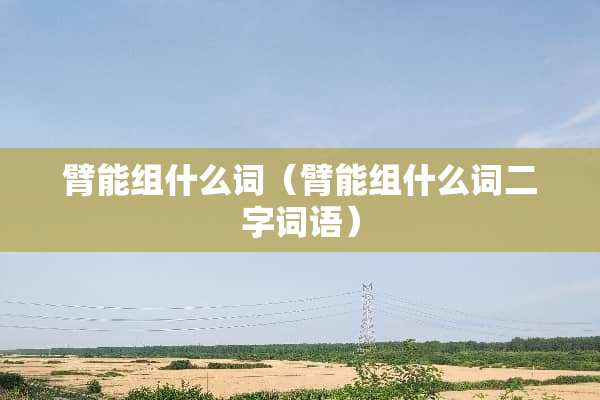 臂能组什么词（臂能组什么词二字词语）