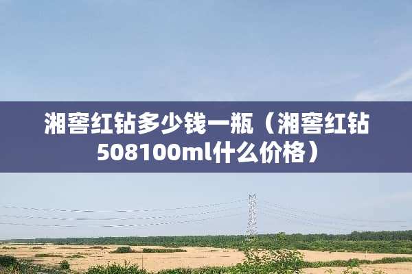 湘窖红钻多少钱一瓶（湘窖红钻508100ml什么价格）