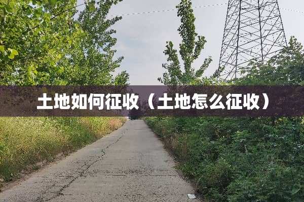 土地如何征收（土地怎么征收）