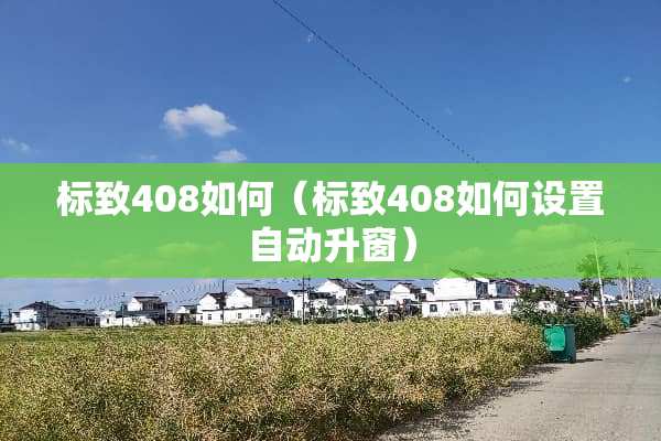 标致408如何（标致408如何设置自动升窗）
