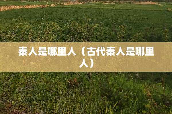 秦人是哪里人（古代秦人是哪里人）