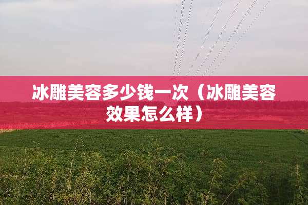 冰雕美容多少钱一次（冰雕美容效果怎么样）