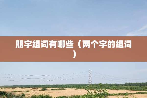 朋字组词有哪些（两个字的组词）