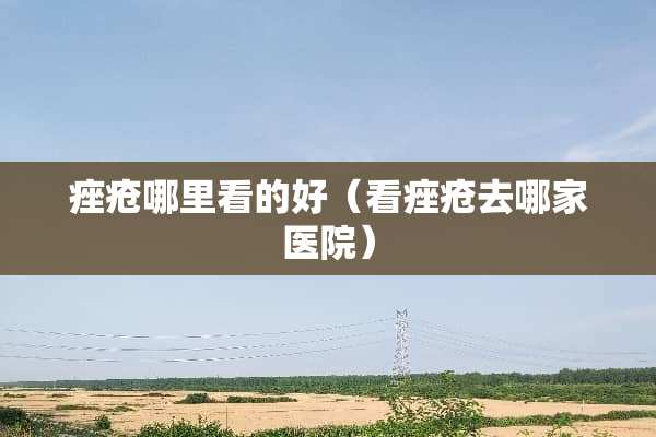 痤疮哪里看的好（看痤疮去哪家医院）